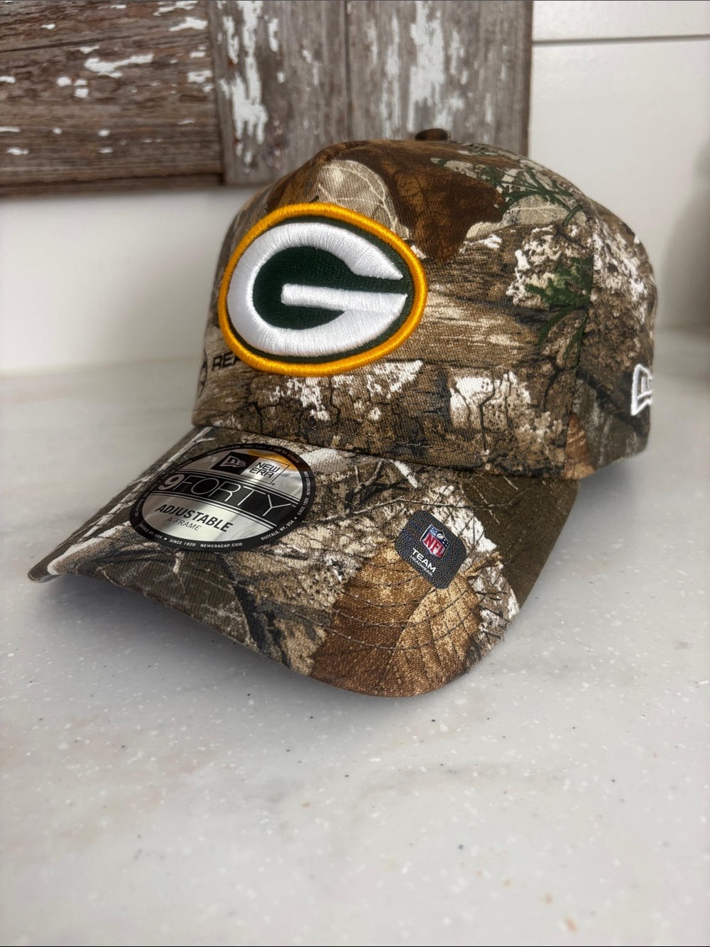 Green Bay Packers Camo Adjustable Trucker Cap - Brown/Green